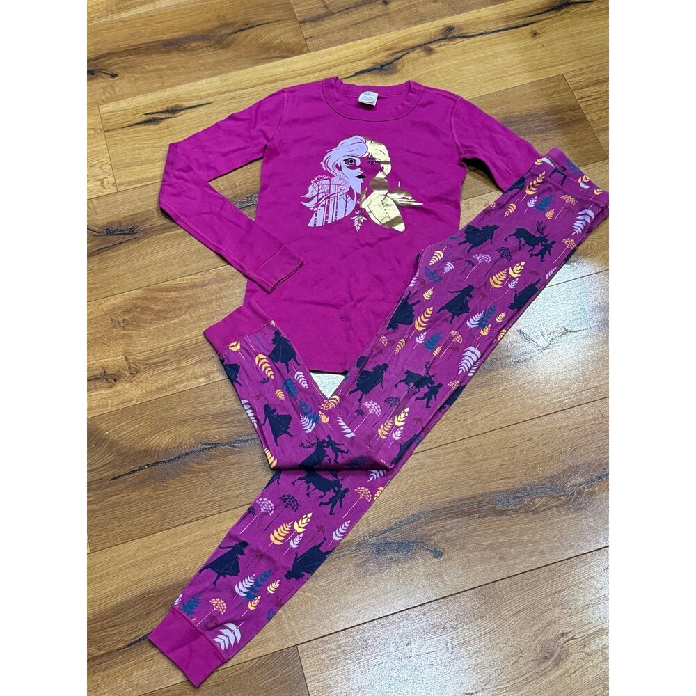 Hanna Andersson Girls Frozen II Pajama Set Long Sleeve Size 12